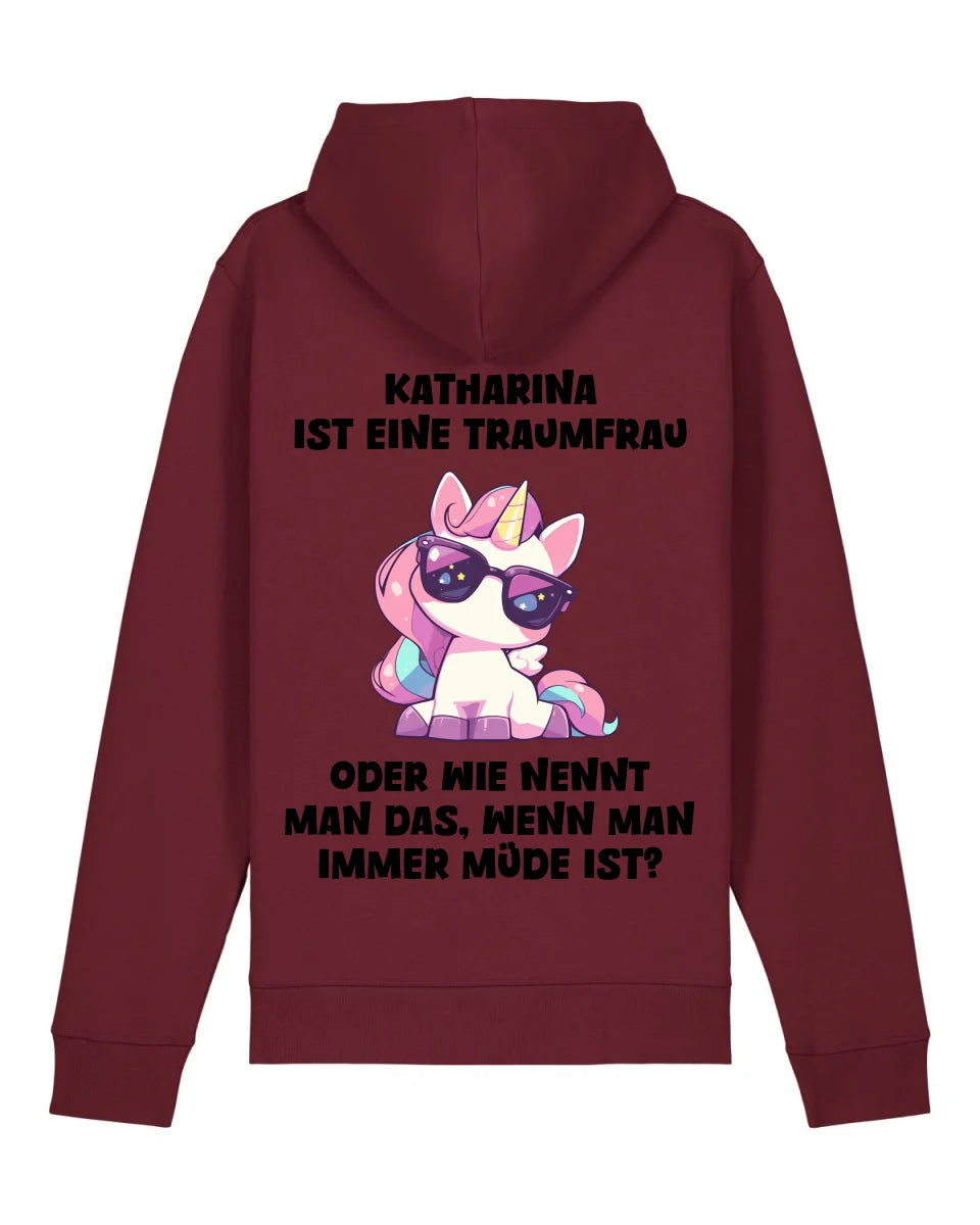 Traumfrau - Organic Unisex Hoodie (personalisierbar) Drummer 2.0 Hoodie ST ST Burgundy