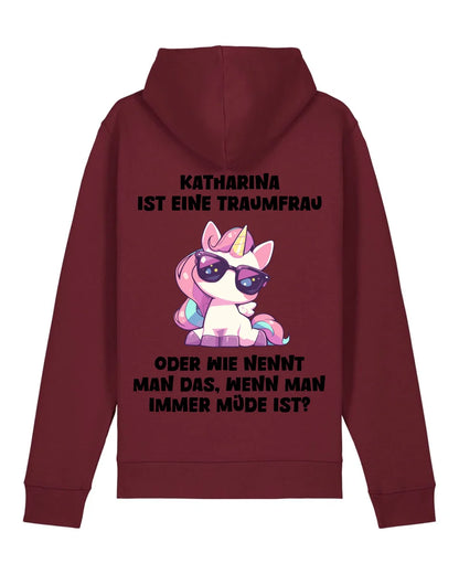 Traumfrau - Organic Unisex Hoodie (personalisierbar) Drummer 2.0 Hoodie ST ST Burgundy