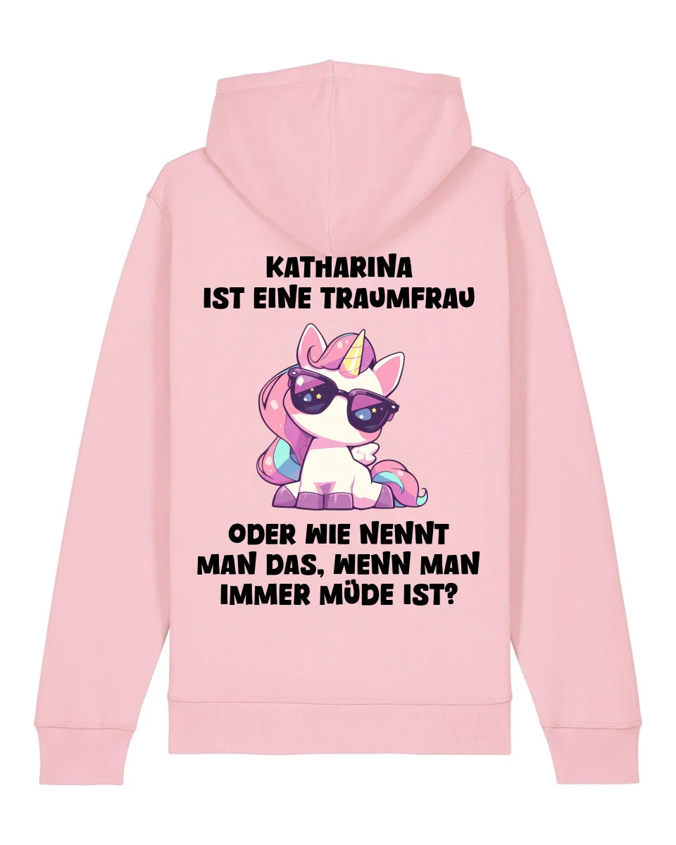 Traumfrau - Organic Unisex Hoodie (personalisierbar) Drummer 2.0 Hoodie ST ST Cotton-Pink