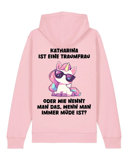 Traumfrau - Organic Unisex Hoodie (personalisierbar) Drummer 2.0 Hoodie ST ST Cotton-Pink