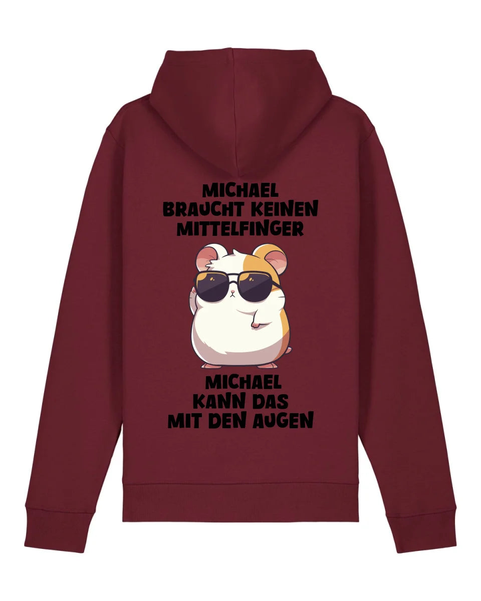 Keinen Mittelfinger - Organic Unisex Hoodie (personalisierbar) Drummer 2.0 Hoodie ST ST Burgundy