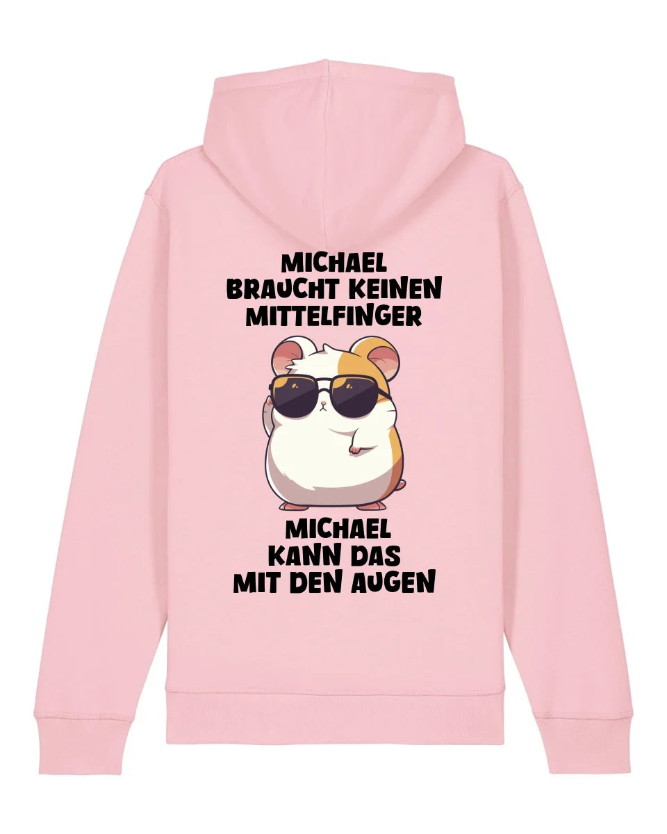 Keinen Mittelfinger - Organic Unisex Hoodie (personalisierbar) Drummer 2.0 Hoodie ST ST Cotton-Pink