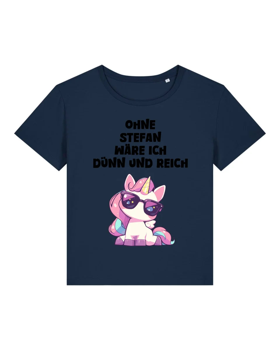 Dünn und reich - Organic Women's Shirt (personalisierbar) Serena T-Shirt ST ST French-Navy