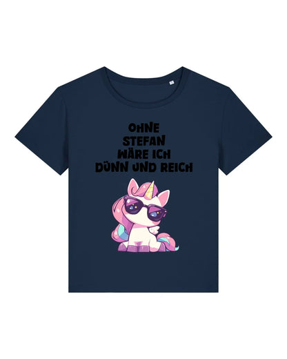 Dünn und reich - Organic Women's Shirt (personalisierbar) Serena T-Shirt ST ST French-Navy