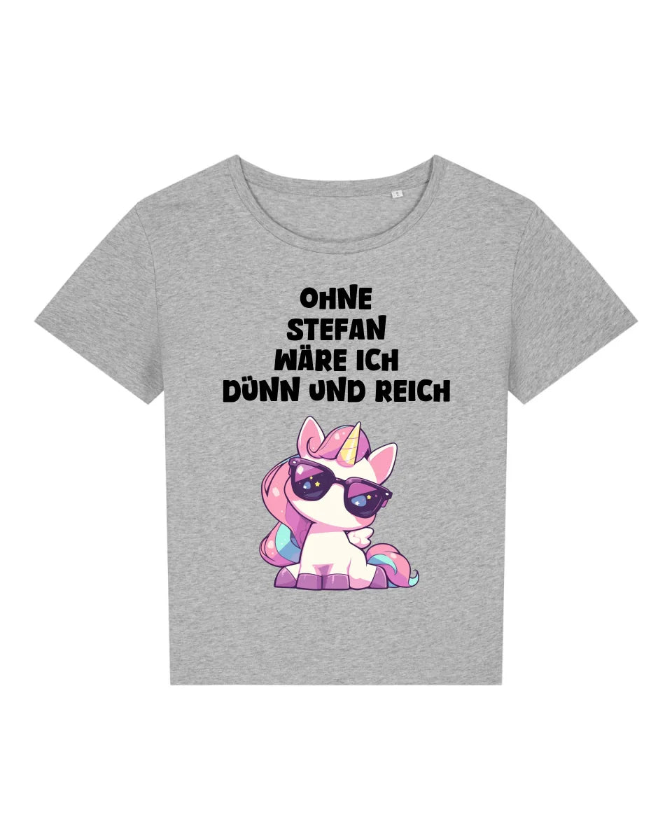 Dünn und reich - Organic Women's Shirt (personalisierbar) Serena T-Shirt ST ST Heather-Grey