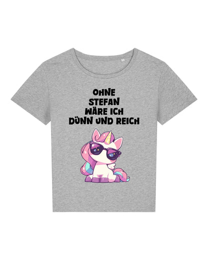 Dünn und reich - Organic Women's Shirt (personalisierbar) Serena T-Shirt ST ST Heather-Grey