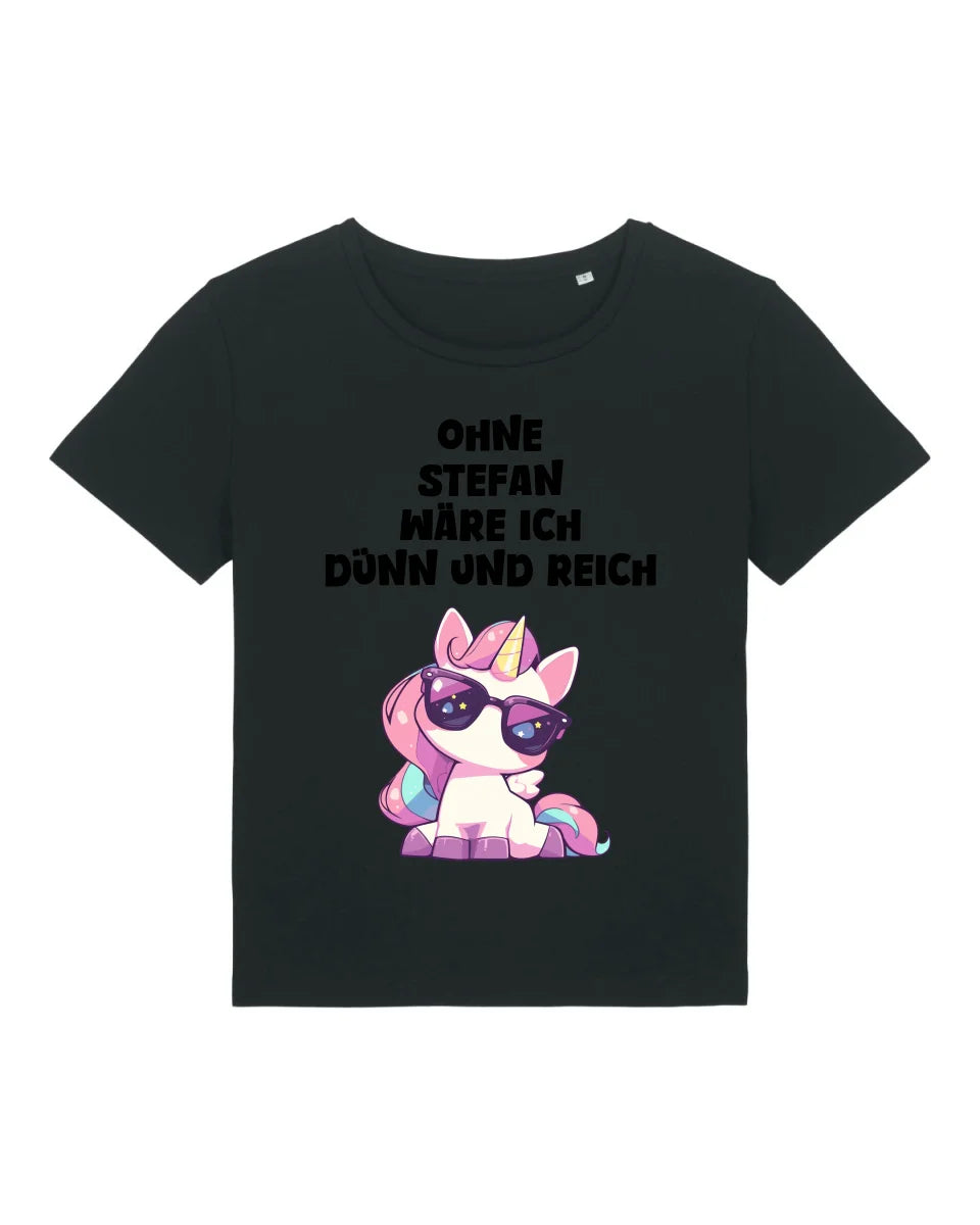Dünn und reich - Organic Women's Shirt (personalisierbar) Serena T-Shirt ST ST Black