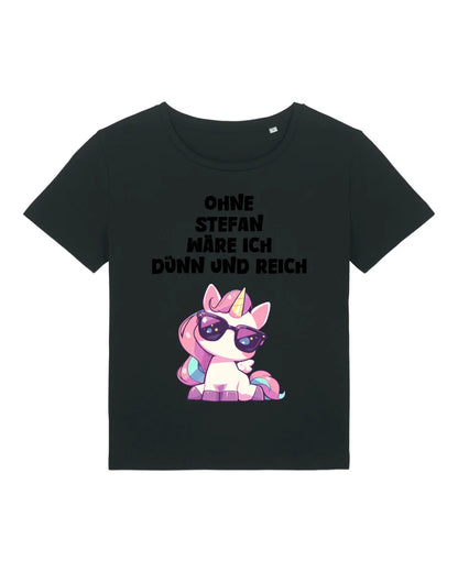 Dünn und reich - Organic Women's Shirt (personalisierbar) Serena T-Shirt ST ST Black