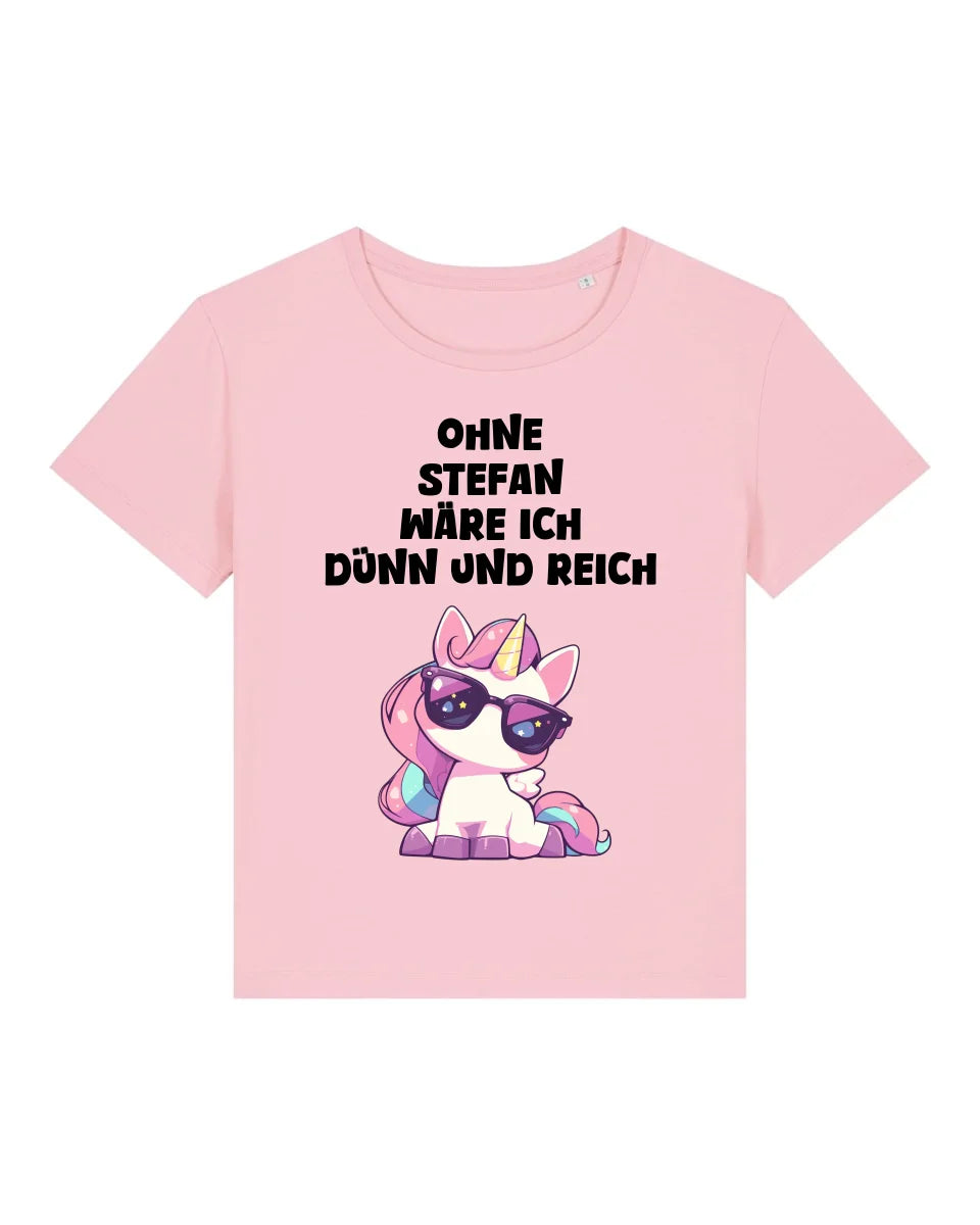 Dünn und reich - Organic Women's Shirt (personalisierbar) Serena T-Shirt ST ST Cotton-Pink