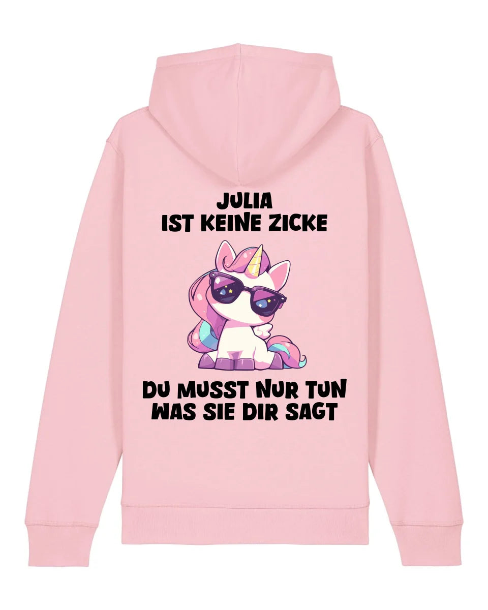Keine Zicke - Organic Unisex Hoodie (personalisierbar) Drummer 2.0 Hoodie ST ST Cotton-Pink