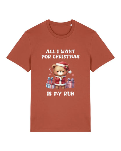 All I Want for Christmas - Organic Men's Shirt (personalisierbar) Crafter T-Shirt ST ST Heritage-Brown