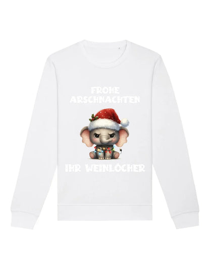 Frohe Arschnachten - Bio Unisex Sweatshirt (personalisierbar) Roller Sweatshirt ST ST White
