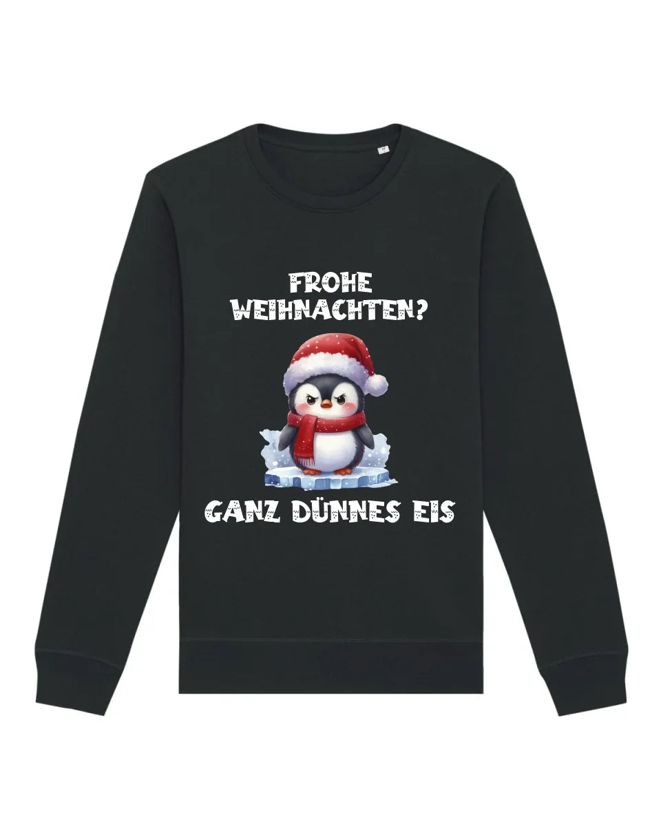 Frohe Weihnachten? - Bio Unisex Sweatshirt (personalisierbar) Roller Sweatshirt ST ST Black