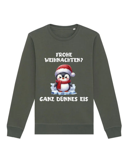 Frohe Weihnachten? - Bio Unisex Sweatshirt (personalisierbar) Roller Sweatshirt ST ST Khaki