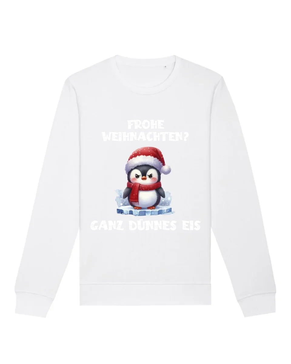 Frohe Weihnachten? - Bio Unisex Sweatshirt (personalisierbar) Roller Sweatshirt ST ST White