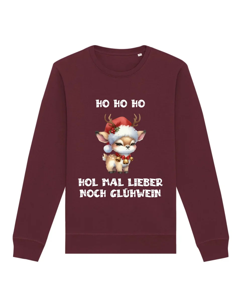 Hol mal Glühwein - Bio Unisex Sweatshirt (personalisierbar) Roller Sweatshirt ST ST Burgundy