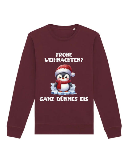 Frohe Weihnachten? - Bio Unisex Sweatshirt (personalisierbar) Roller Sweatshirt ST ST Burgundy