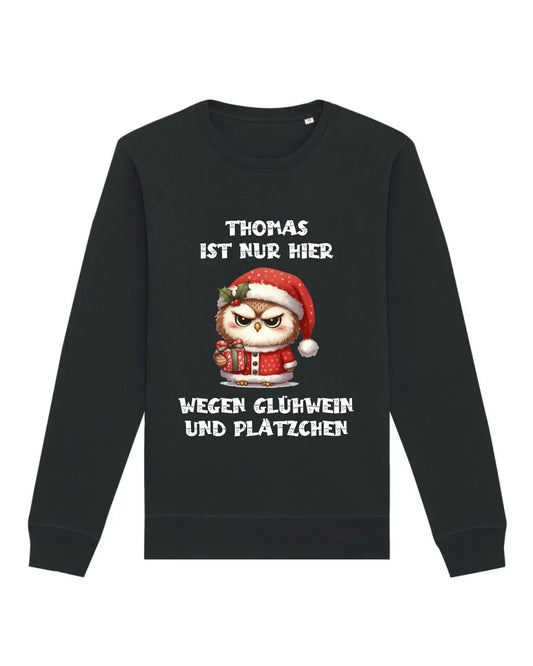 Glühwein und Plätzchen - Bio Unisex Sweatshirt (personalisierbar) Roller Sweatshirt ST ST Black