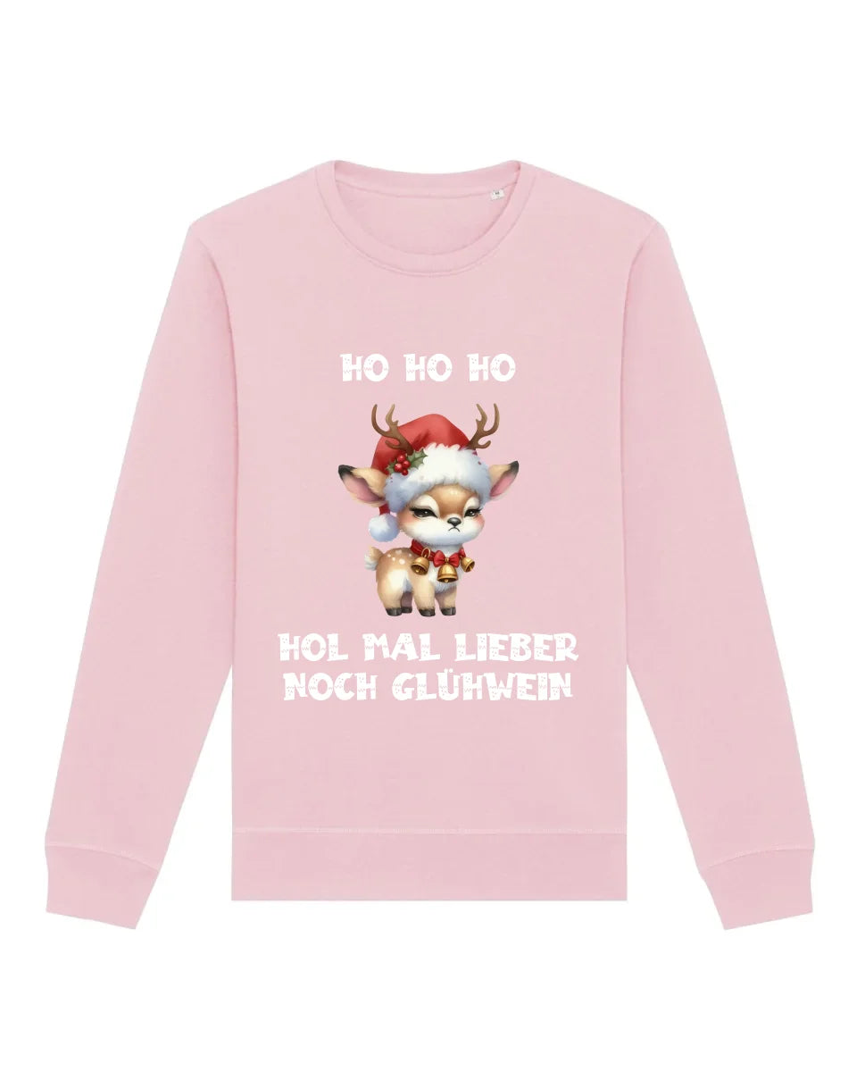 Hol mal Glühwein - Bio Unisex Sweatshirt (personalisierbar) Roller Sweatshirt ST ST Cotton-Pink