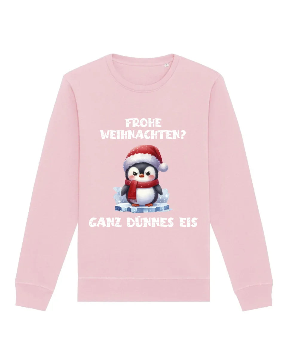 Frohe Weihnachten? - Bio Unisex Sweatshirt (personalisierbar) Roller Sweatshirt ST ST Cotton-Pink