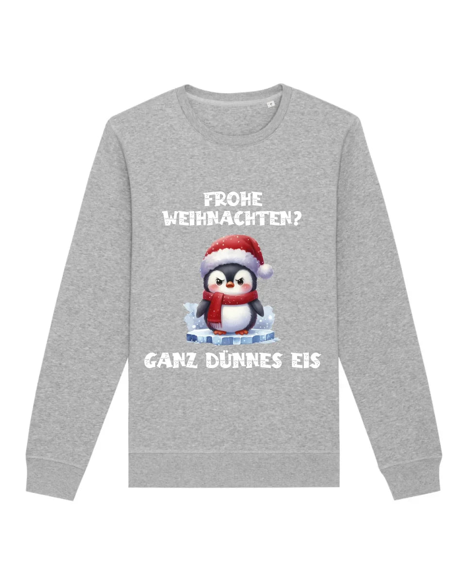 Frohe Weihnachten? - Bio Unisex Sweatshirt (personalisierbar) Roller Sweatshirt ST ST Heather-Grey