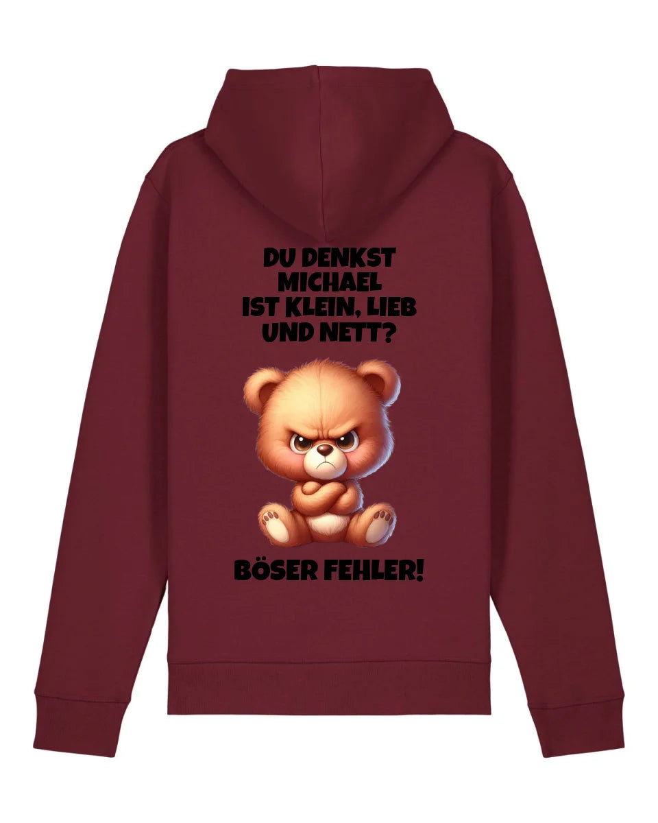 Klein, lieb und nett - Organic Unisex Hoodie (personalisierbar) Drummer 2.0 Hoodie ST ST Burgundy
