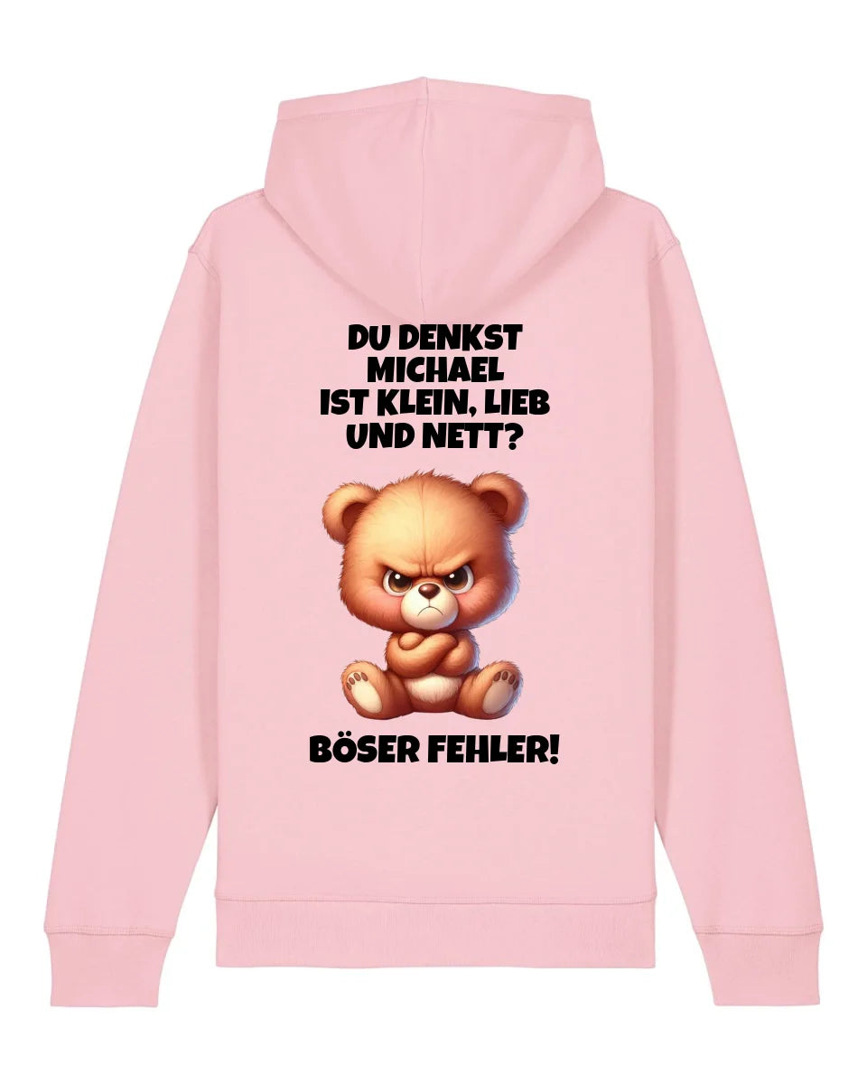 Klein, lieb und nett - Organic Unisex Hoodie (personalisierbar) Drummer 2.0 Hoodie ST ST Cotton-Pink