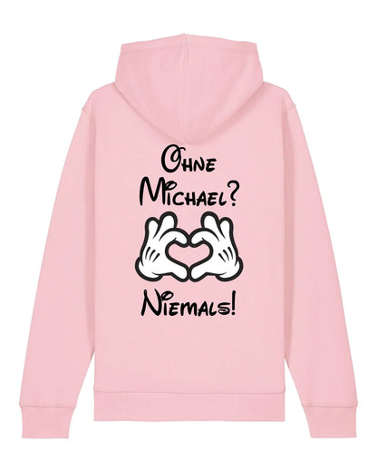 Niemals ohne dich - Organic Unisex Hoodie (personalisierbar) Drummer 2.0 Hoodie ST ST Cotton-Pink