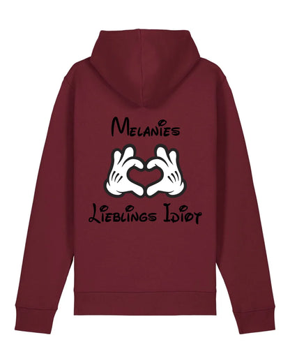 Lieblingsidiot - Organic Unisex Hoodie (personalisierbar) Drummer 2.0 Hoodie ST ST Burgundy