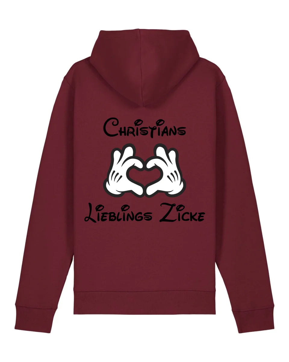 Lieblingszicke - Organic Unisex Hoodie (personalisierbar) Drummer 2.0 Hoodie ST ST Burgundy