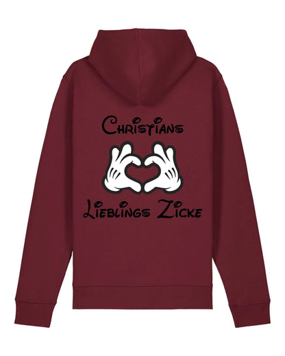 Lieblingszicke - Organic Unisex Hoodie (personalisierbar) Drummer 2.0 Hoodie ST ST Burgundy