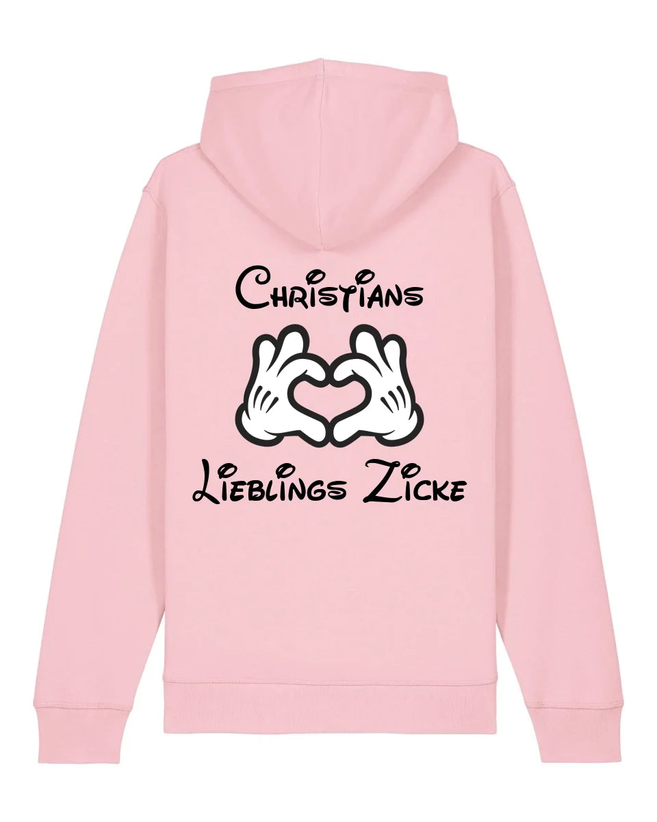 Lieblingszicke - Organic Unisex Hoodie (personalisierbar) Drummer 2.0 Hoodie ST ST Cotton-Pink