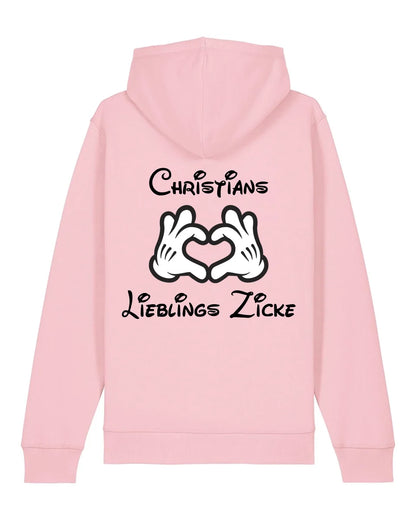 Lieblingszicke - Organic Unisex Hoodie (personalisierbar) Drummer 2.0 Hoodie ST ST Cotton-Pink