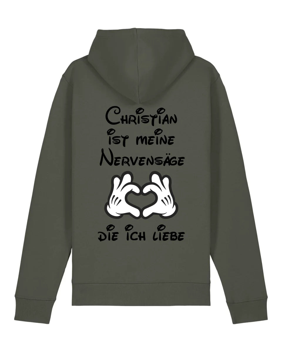 Meine Nervensäge - Organic Unisex Hoodie (personalisierbar) Drummer 2.0 Hoodie ST ST Khaki