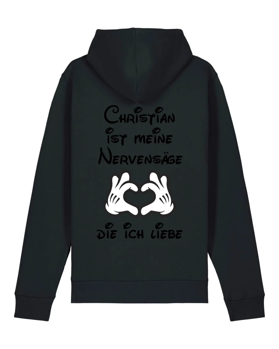 Meine Nervensäge - Organic Unisex Hoodie (personalisierbar) Drummer 2.0 Hoodie ST ST Black