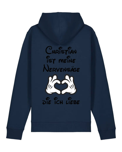 Meine Nervensäge - Organic Unisex Hoodie (personalisierbar) Drummer 2.0 Hoodie ST ST French-Navy