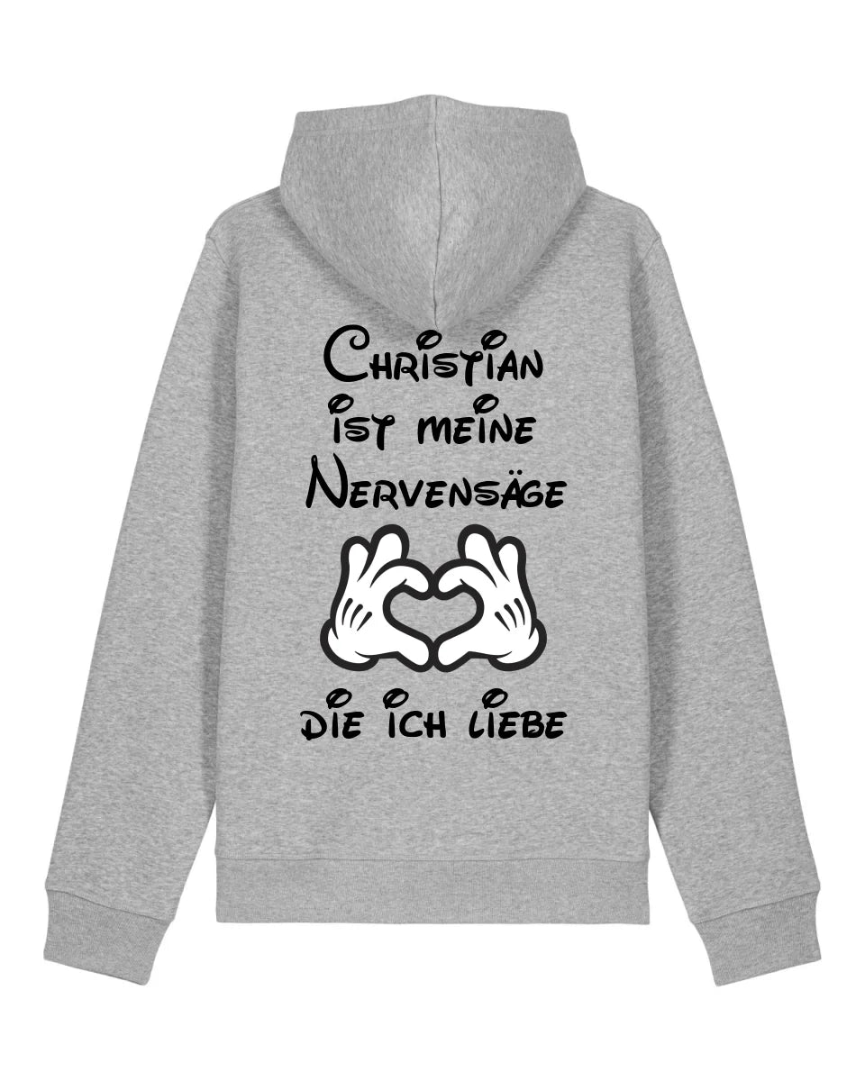 Meine Nervensäge - Organic Unisex Hoodie (personalisierbar) Drummer 2.0 Hoodie ST ST Heather-Grey