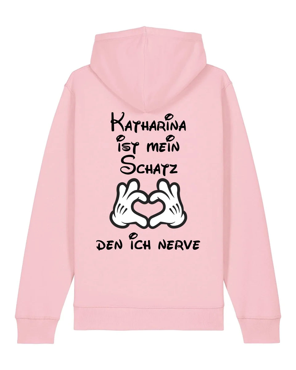 Mein Schatz - Organic Unisex Hoodie (personalisierbar) Drummer 2.0 Hoodie ST ST Cotton-Pink