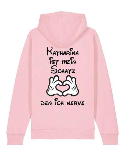 Mein Schatz - Organic Unisex Hoodie (personalisierbar) Drummer 2.0 Hoodie ST ST Cotton-Pink
