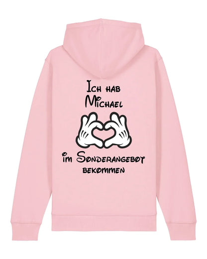 Sonderangebot - Organic Unisex Hoodie (personalisierbar) Drummer 2.0 Hoodie ST ST Cotton-Pink
