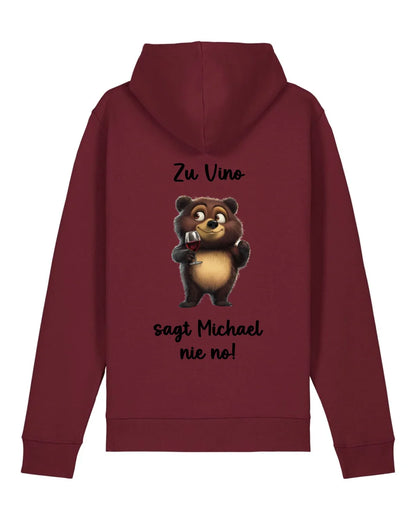 Zu Vino sag ich nie no! - Organic Unisex Hoodie (personalisierbar) Drummer 2.0 Hoodie ST ST Burgundy