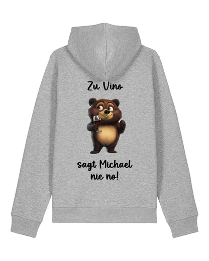 Zu Vino sag ich nie no! - Organic Unisex Hoodie (personalisierbar) Drummer 2.0 Hoodie ST ST Heather-Grey