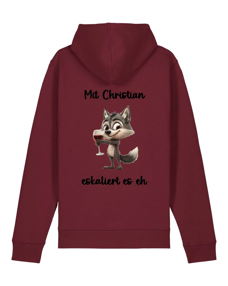 Es eskaliert eh - Organic Unisex Hoodie (personalisierbar) Drummer 2.0 Hoodie ST ST Burgundy