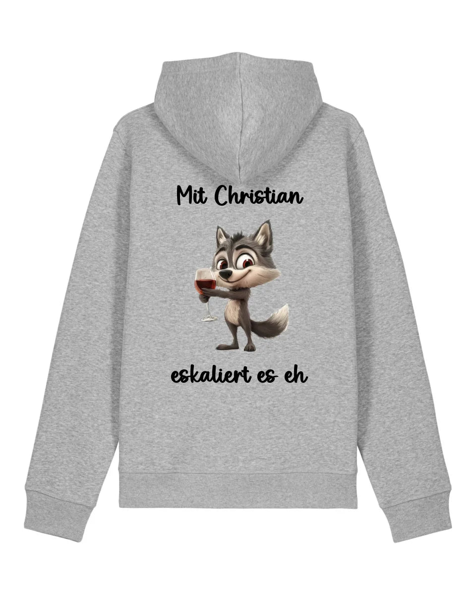 Es eskaliert eh - Organic Unisex Hoodie (personalisierbar) Drummer 2.0 Hoodie ST ST Heather-Grey