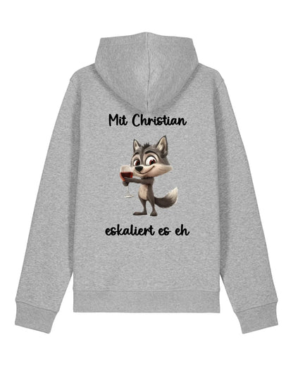 Es eskaliert eh - Organic Unisex Hoodie (personalisierbar) Drummer 2.0 Hoodie ST ST Heather-Grey