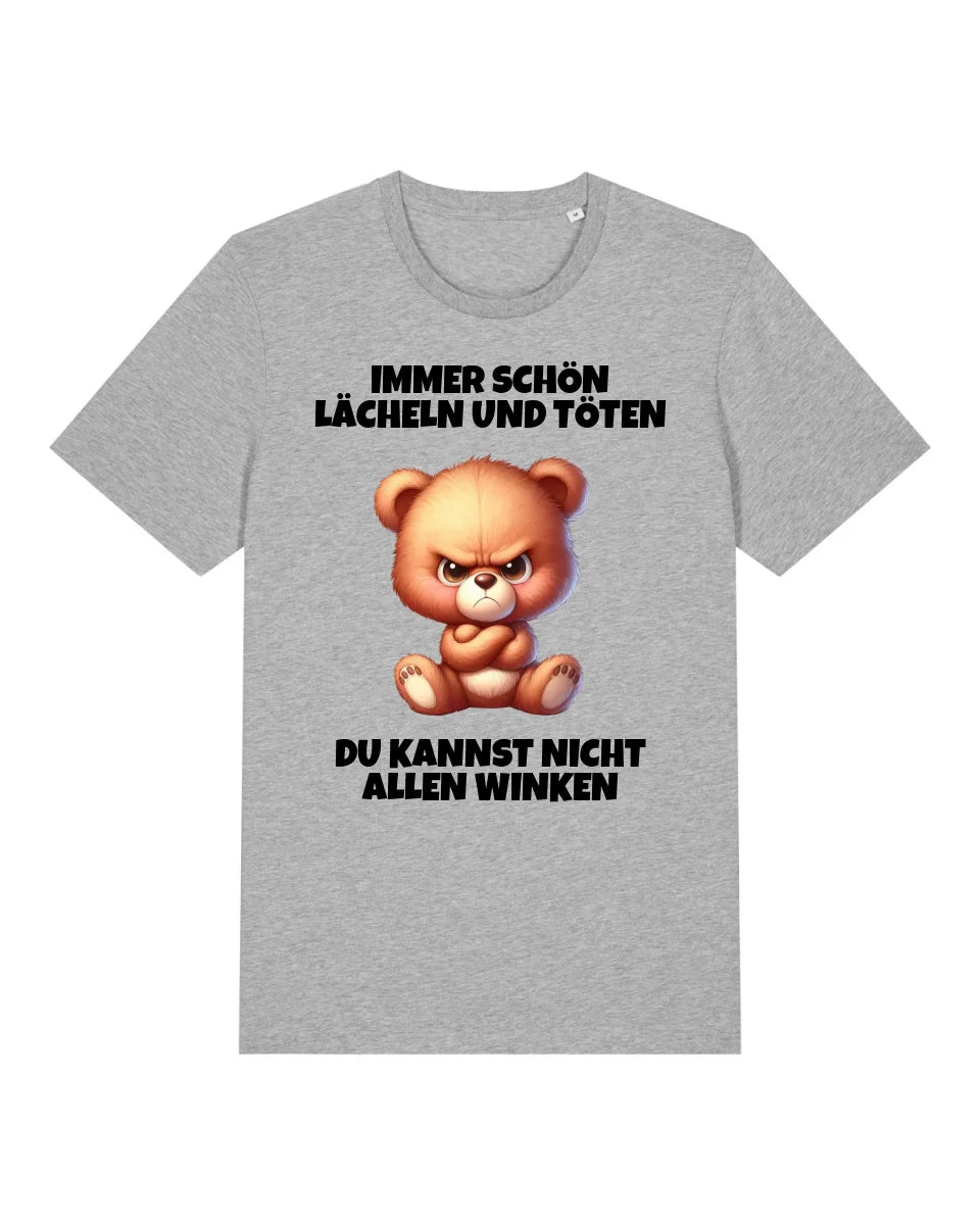 Lächeln und töten - Organic Men's Shirt (personalisierbar) Crafter T-Shirt ST ST Heather-Grey