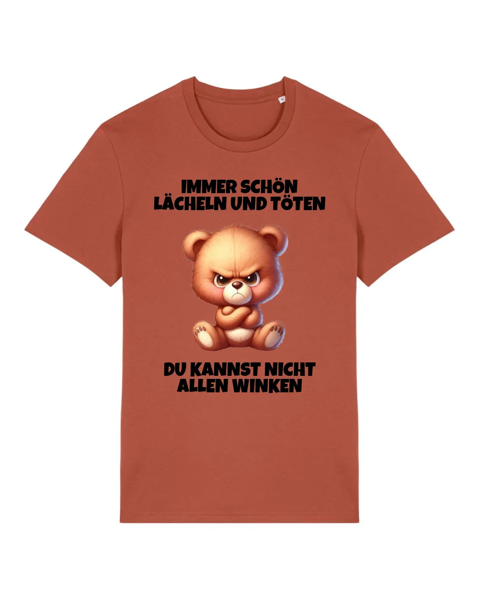 Lächeln und töten - Organic Men's Shirt (personalisierbar) Crafter T-Shirt ST ST Heritage-Brown