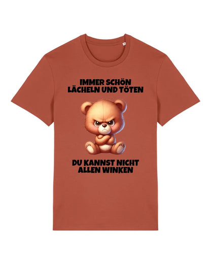 Lächeln und töten - Organic Men's Shirt (personalisierbar) Crafter T-Shirt ST ST Heritage-Brown