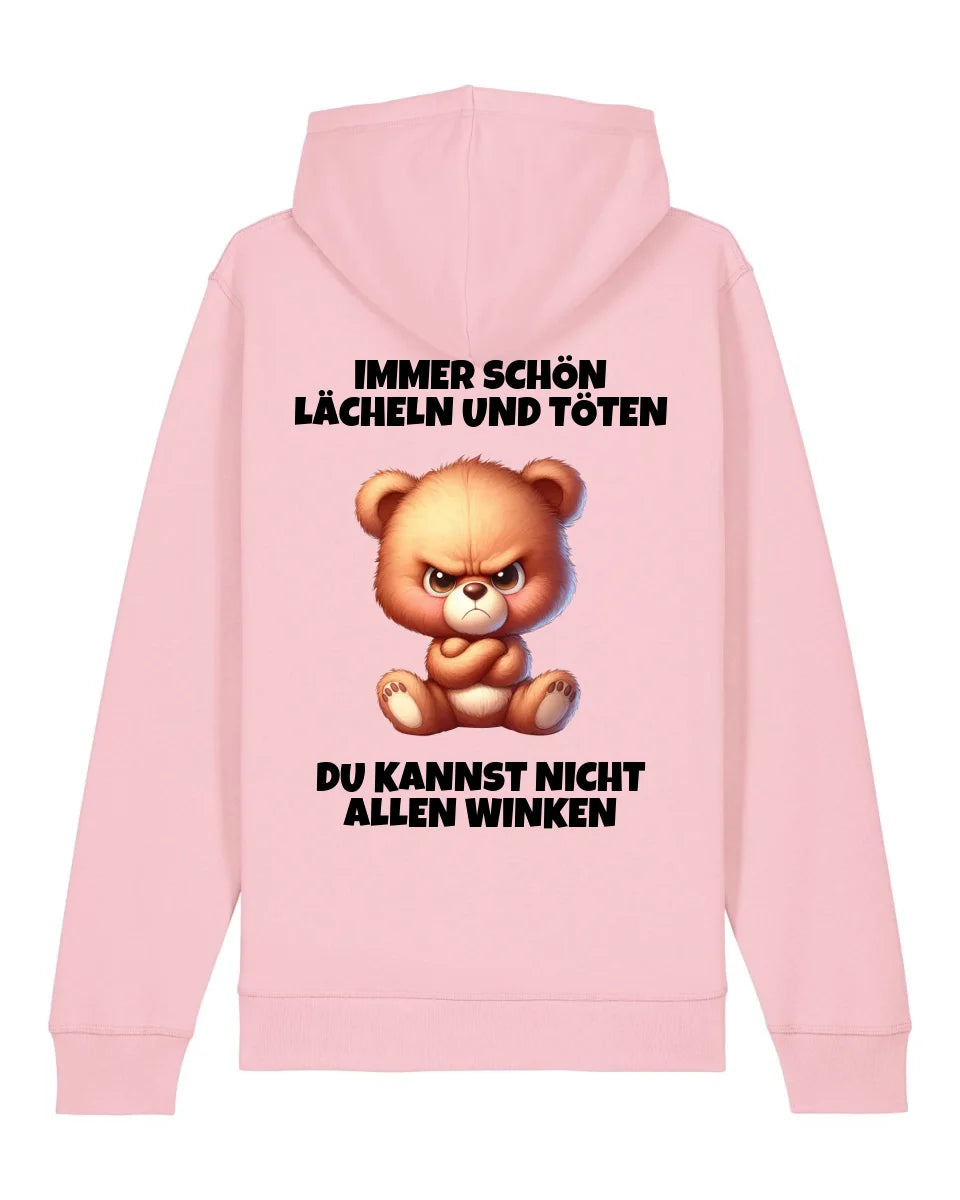 Lächeln und töten - Organic Unisex Hoodie (personalisierbar) Drummer 2.0 Hoodie ST ST Cotton-Pink