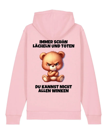 Lächeln und töten - Organic Unisex Hoodie (personalisierbar) Drummer 2.0 Hoodie ST ST Cotton-Pink